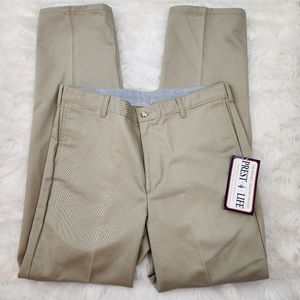 CROFT AND BARROW PREST 4 LIFE ALL COTTON KAHKI PANTS SIZE 34M
